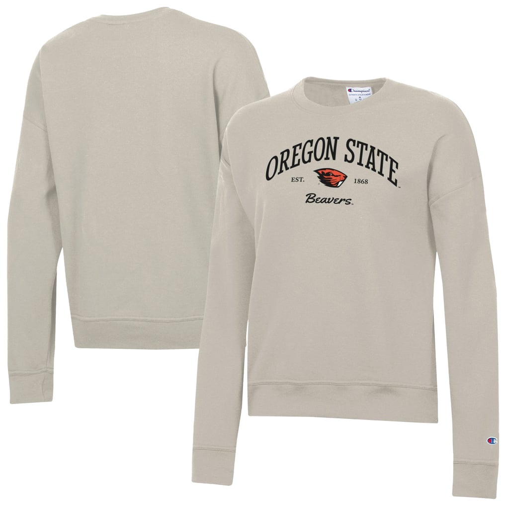  Oregon State Beavers Champion Women's Powerblend Pullover Sweatshirt - Oatmeal